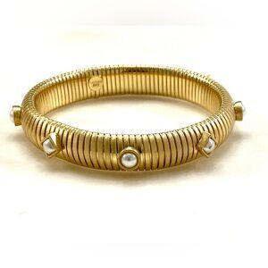Canvas Style Winston Gold Bracelet with Pearl Details